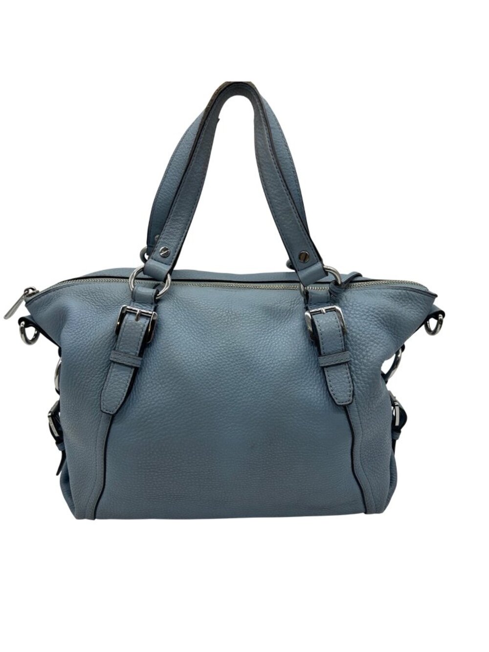 Michael Kors Blue Pebbled Leather Shoulder Bag
